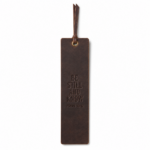 Be Still and Know Leather Bible Bookmark - Dark Brown
