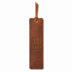 Trust in the Lord Leather Bible Bookmark - Cognac Brown