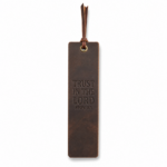 Trust in the Lord Leather Bible Bookmark - Dark Brown