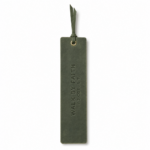 Walk by Faith Leather Bible Bookmark - Olive Green