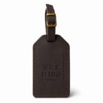 Walk by Faith Leather Luggage Tag - Dark Brown