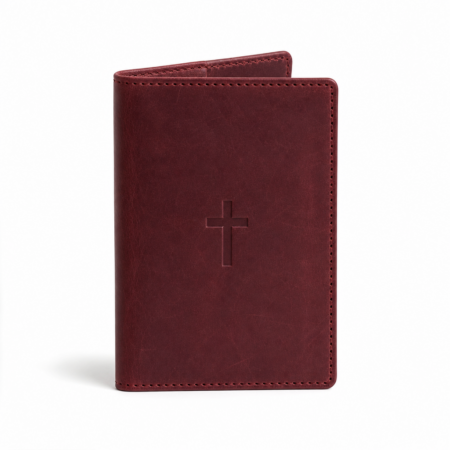 Iconic Cross Leather Passport Cover - Burgundy
