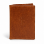 Iconic Cross Leather Passport Cover - Cognac Brown