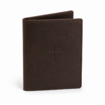 Iconic Cross Leather Passport Cover - Dark Brown