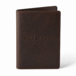 Walk by Faith Leather Passport Cover - Dark Brown