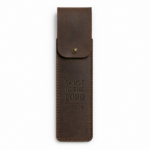 Trust in the Lord Leather Pen Sleeve - Dark Brown