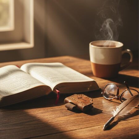 Brown leather bookmark magnetic closure detail