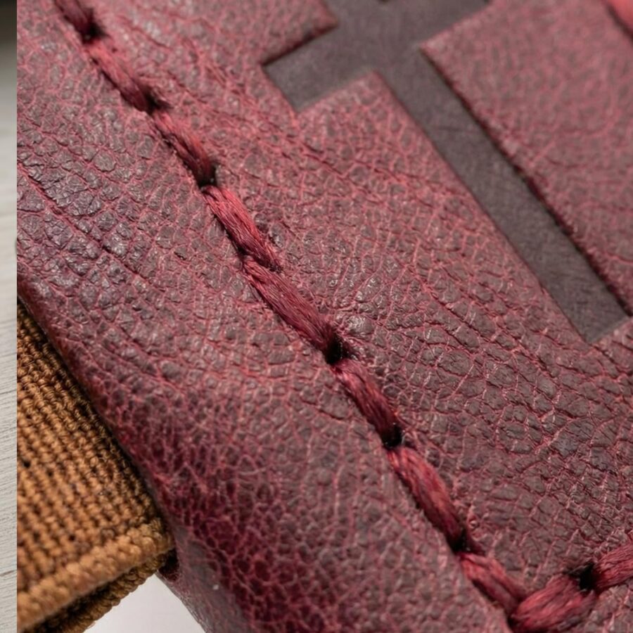 Cross embossed leather bookmarks set