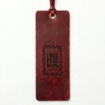 Full grain leather bible bookmark pentecost red in genuine full-grain cowhide with a clean unprinted finish