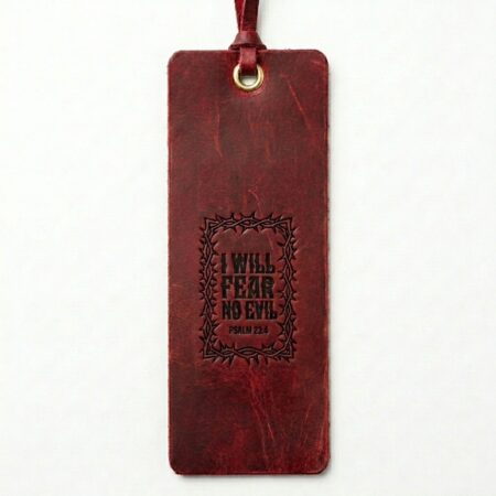 Full grain leather bible bookmark pentecost red in genuine full-grain cowhide with a clean unprinted finish