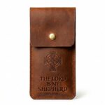 Full grain leather pen sleeve jordan brown in genuine full-grain cowhide with a clean unprinted finish