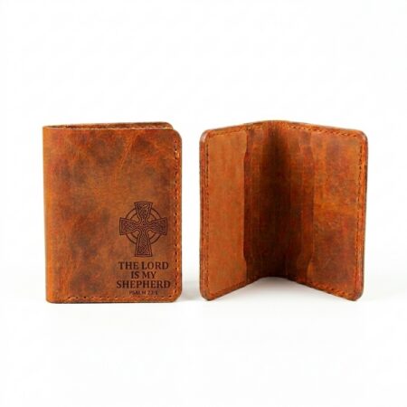 Minimalist full grain leather wallet jordan brown in genuine full-grain cowhide with a clean unprinted finish