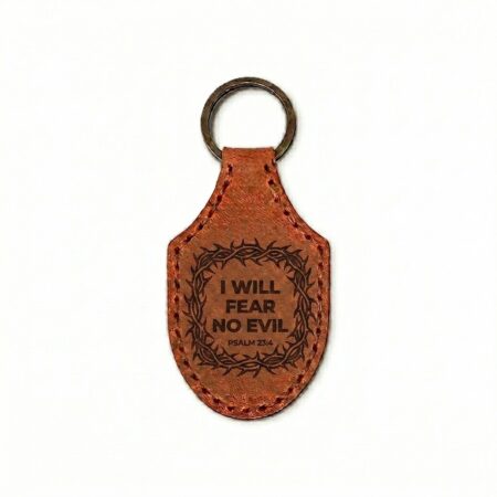 Stitched full grain leather keychain jordan brown in genuine full-grain cowhide with a clean unprinted finish