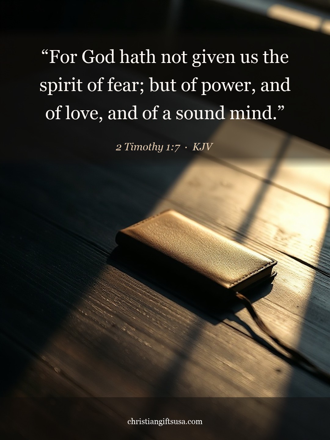 2 Timothy 1:7 illustrated Bible verse