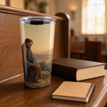 Jesus Praying Insulated Tumbler — 20 oz Christian Travel Cup