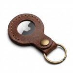 I Will Fear No Evil Leather AirTag Holder Keychain – Jordan Brown — detail 1