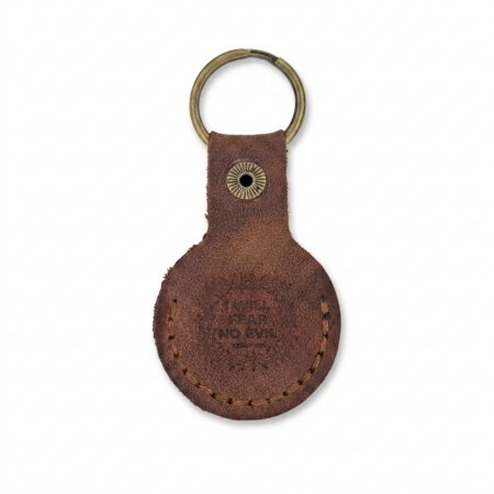 I Will Fear No Evil Leather AirTag Holder Keychain – Jordan Brown