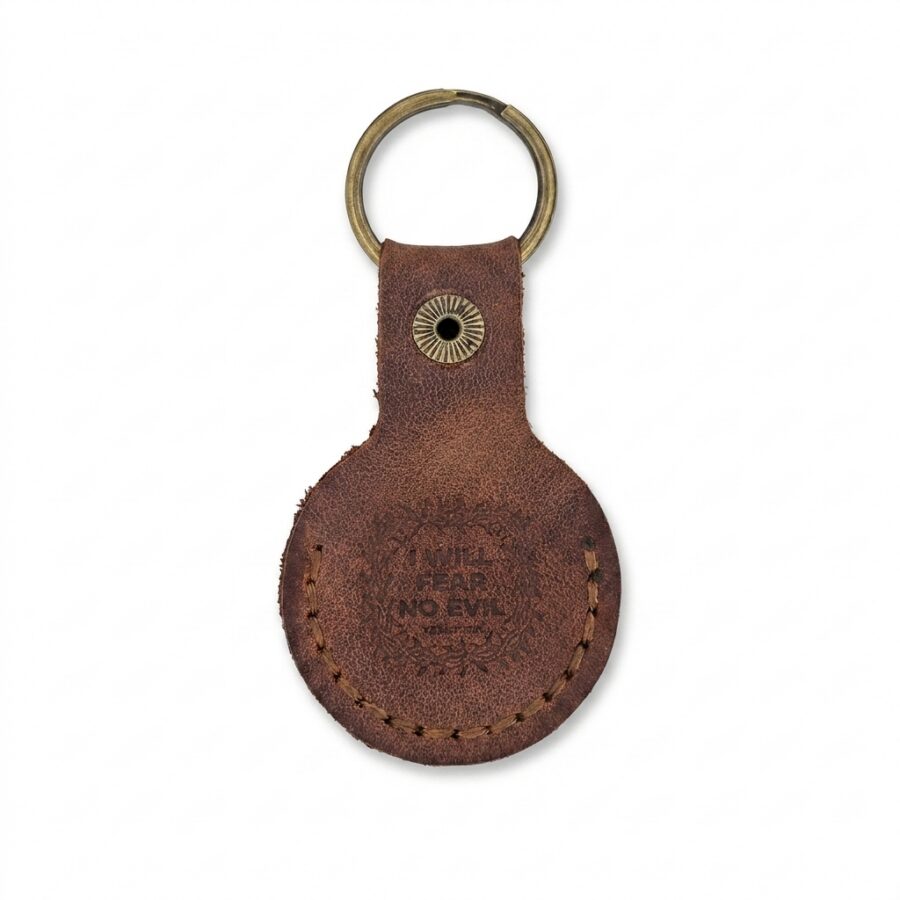 I Will Fear No Evil Leather AirTag Holder Keychain – Jordan Brown