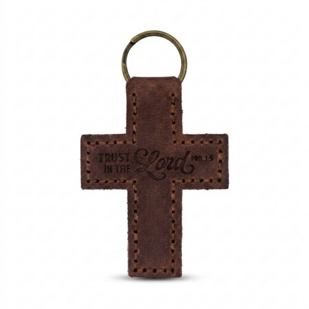 Trust in the Lord Leather Cross Keychain – Jordan Brown