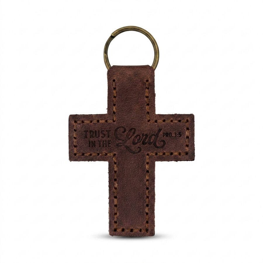 Trust in the Lord Leather Cross Keychain – Jordan Brown