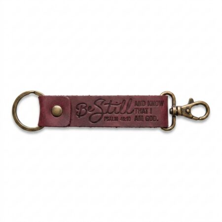Full Grain Leather Hook Keychain – Pentecost Red