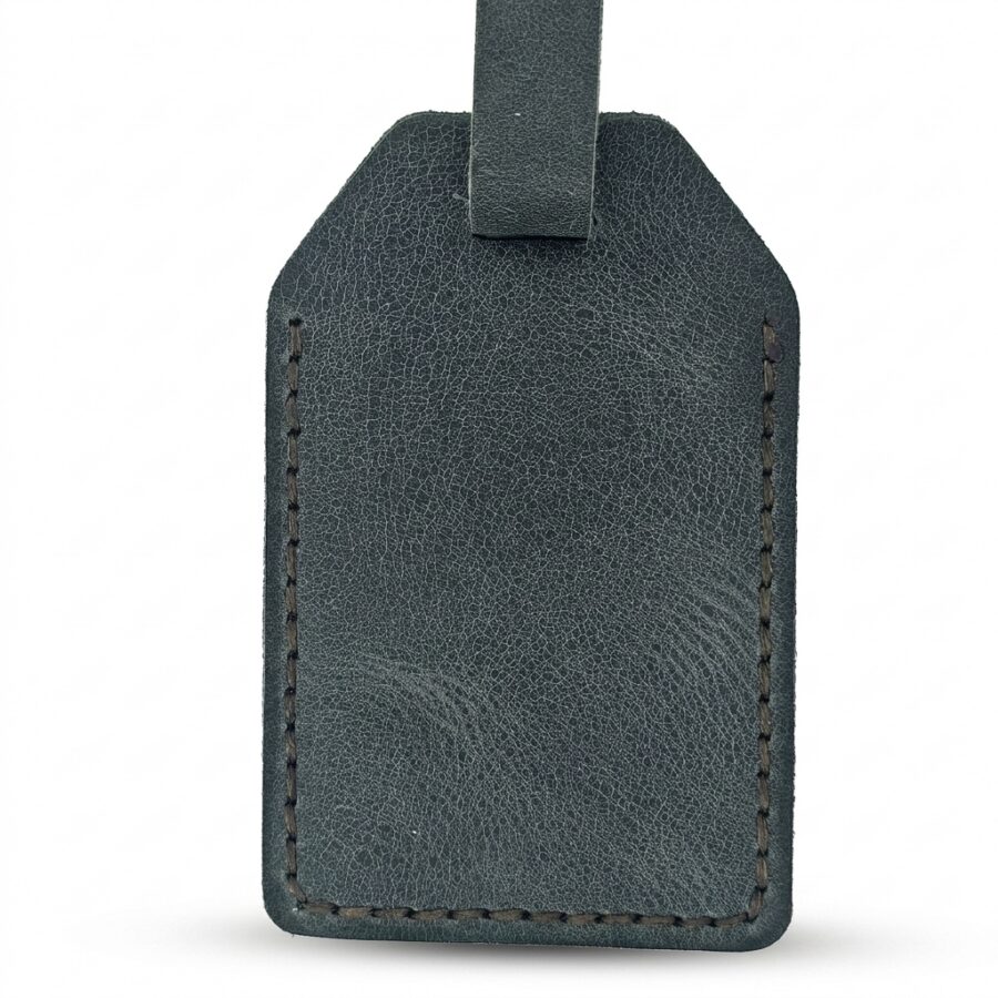 Full Grain Leather Luggage Tag – Eden Green — detail 1