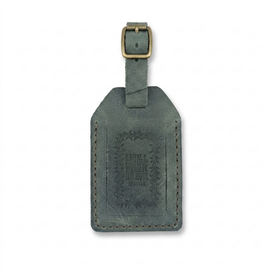 Full Grain Leather Luggage Tag – Eden Green