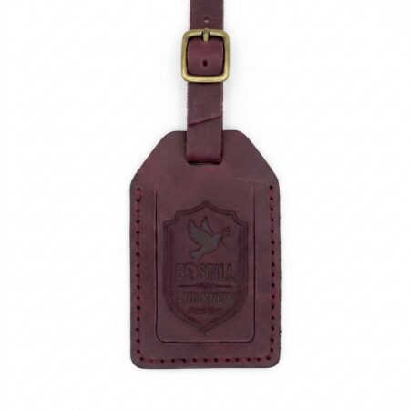 Be Still And Know Leather Luggage Tag – Pentecost Red