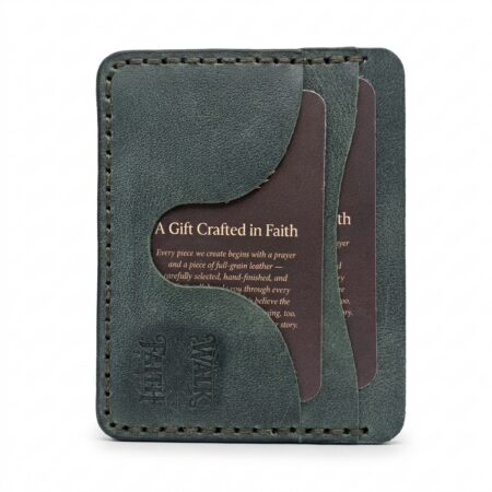 Walk by Faith Leather Mini Card Holder – Eden Green