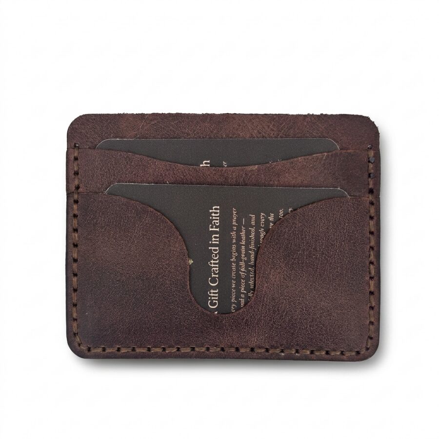 God is Love Leather Mini Card Holder – Jordan Brown — detail 1