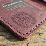 I will Fear No Evil Leather Mini Card Holder – Pentecost Red — detail 2