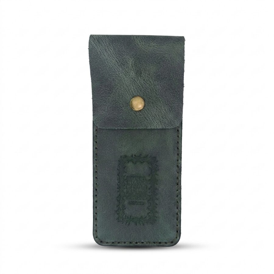 Full Grain Leather Pen Sleeve – Eden Green