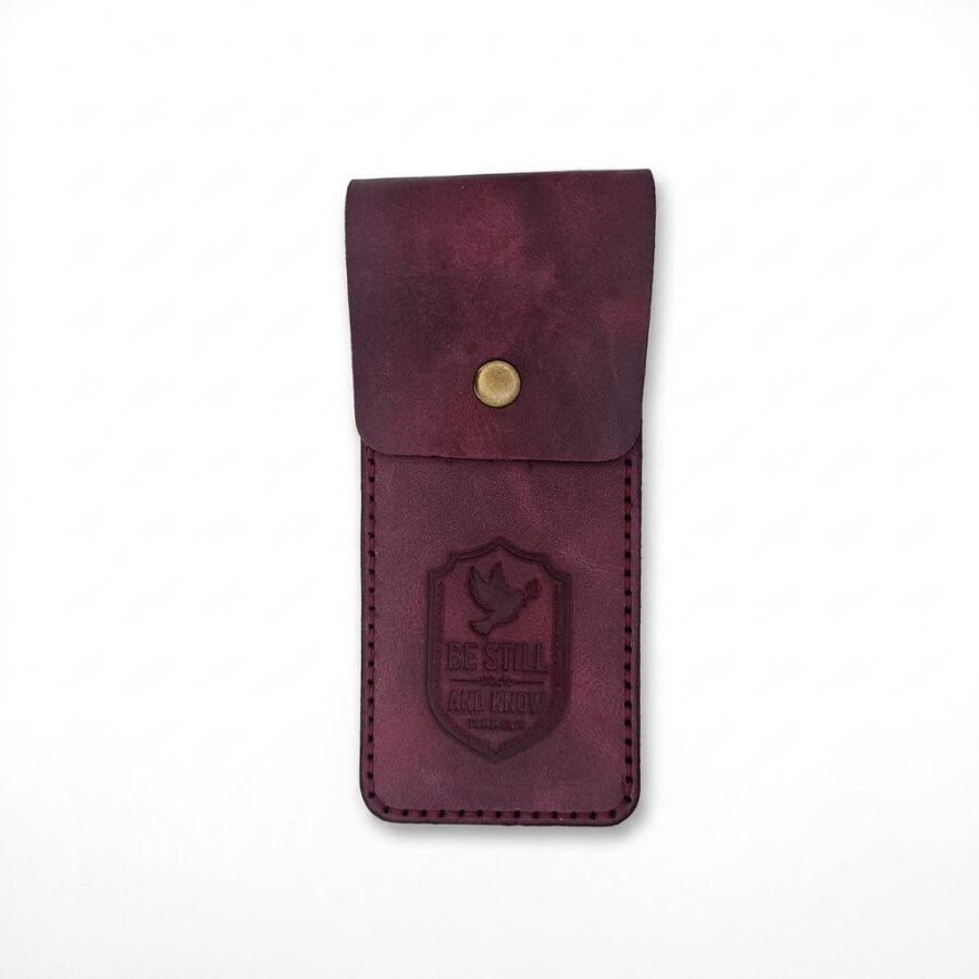 Full Grain Leather Pen Sleeve – Pentecost Red