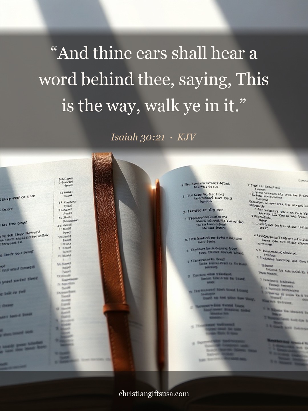 Isaiah 30:21 illustrated Bible verse