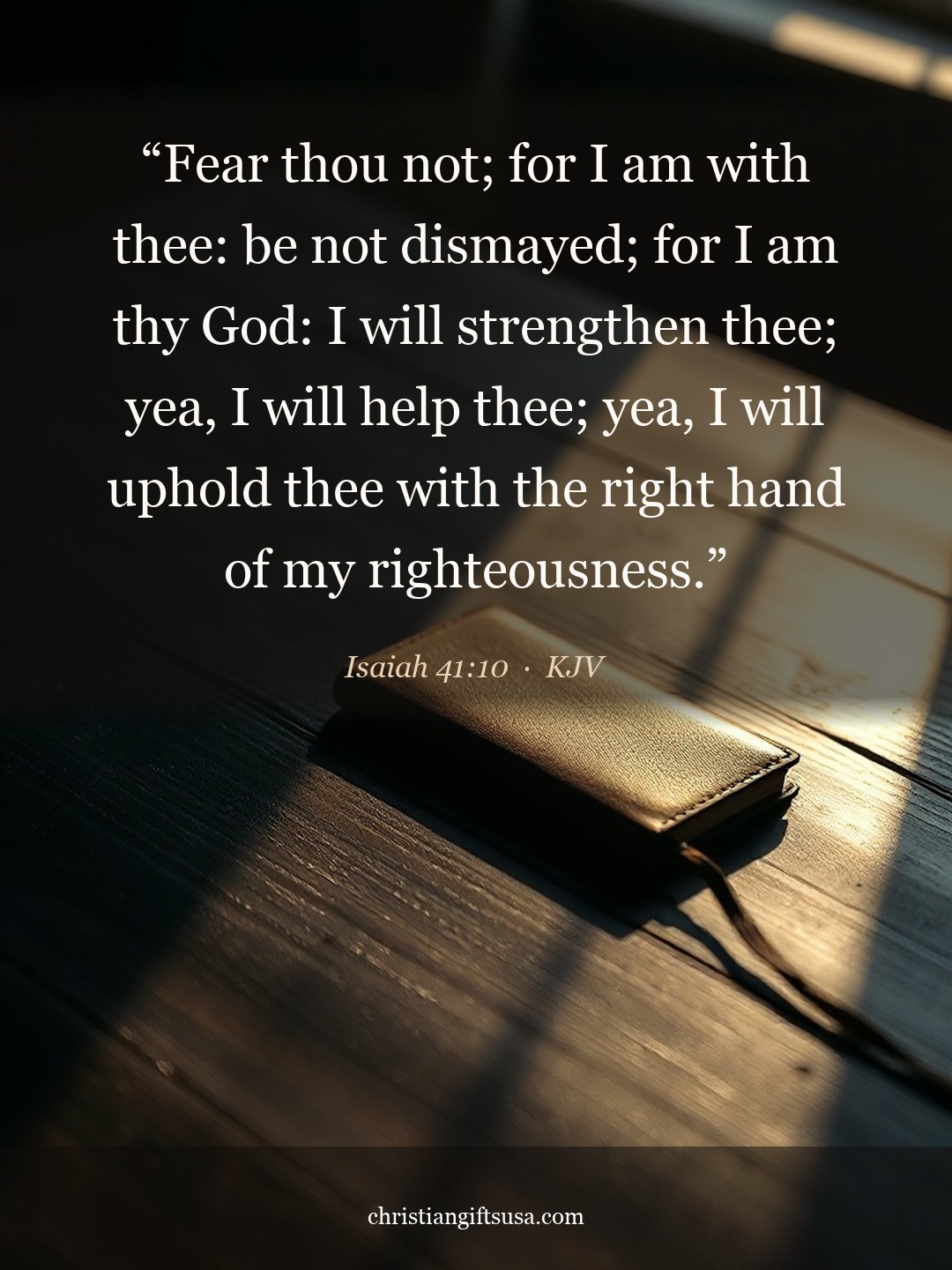 Isaiah 41:10 illustrated Bible verse