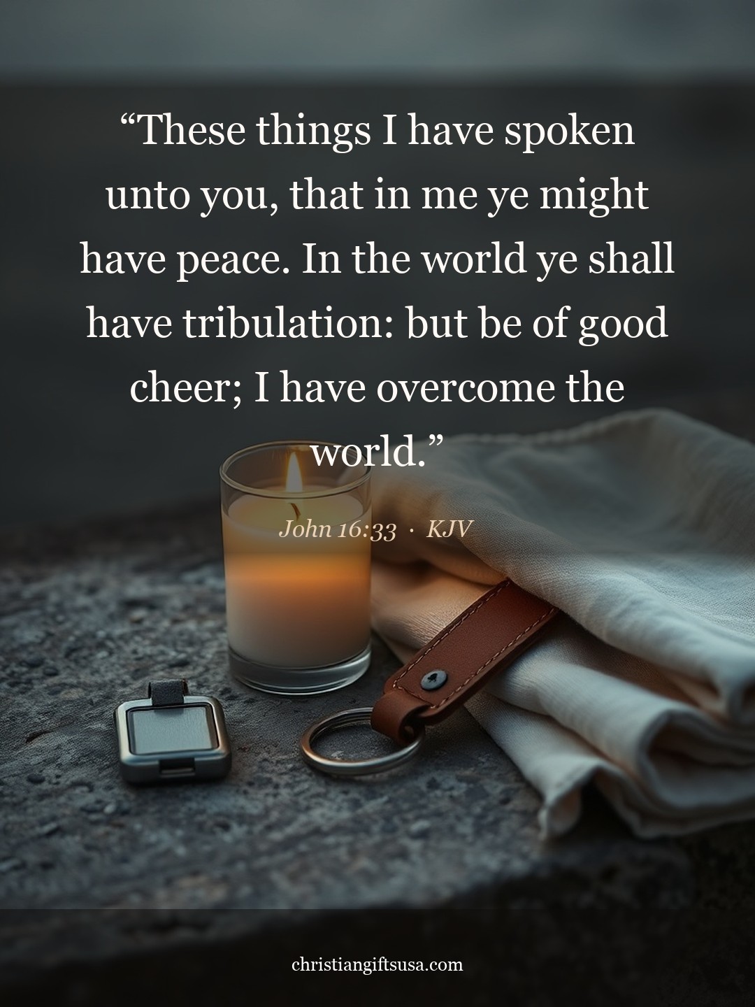 John 16:33 illustrated Bible verse