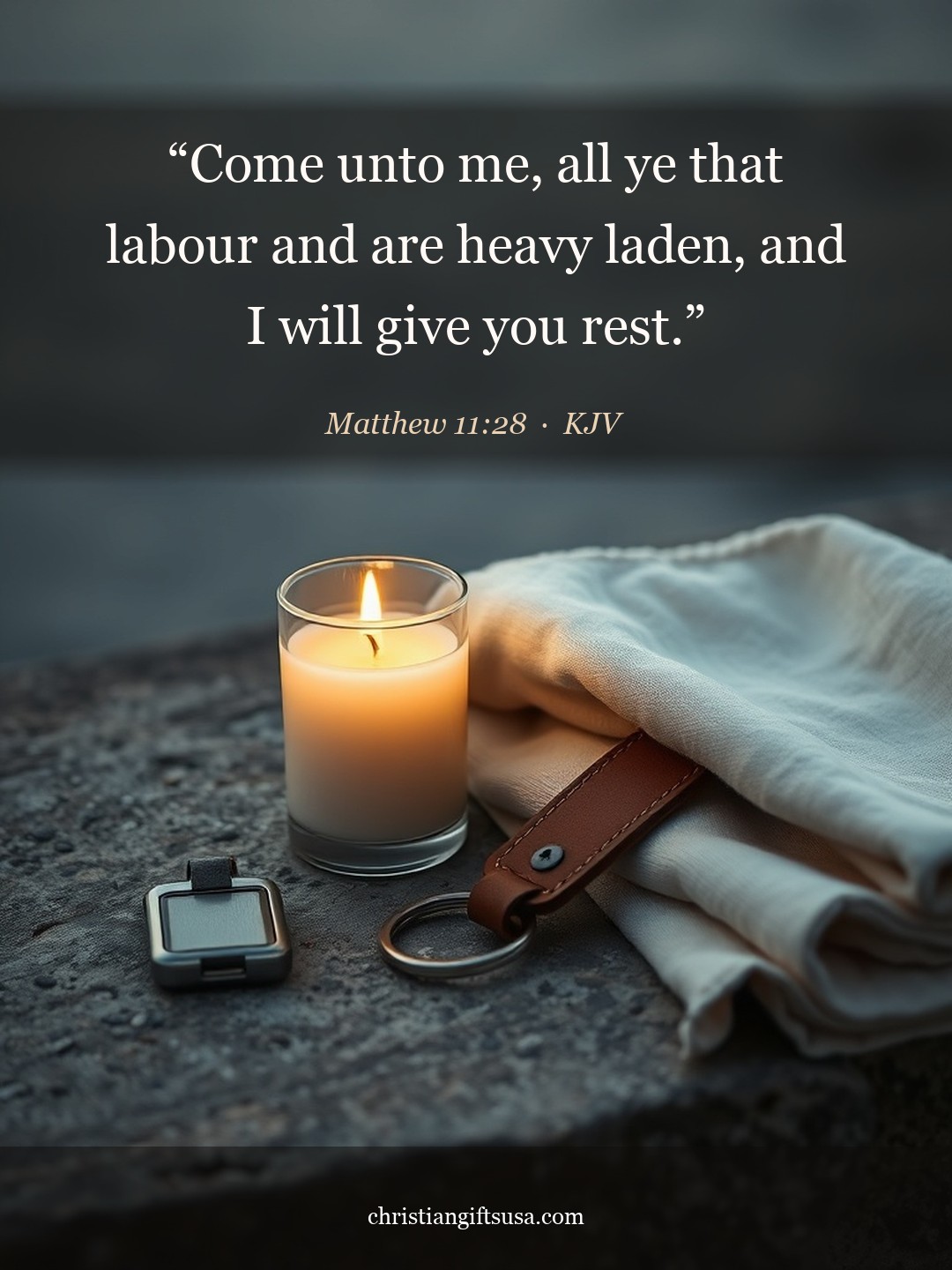 Matthew 11:28 illustrated Bible verse