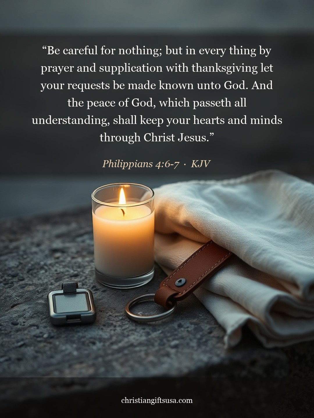 Philippians 4:6-7 illustrated Bible verse