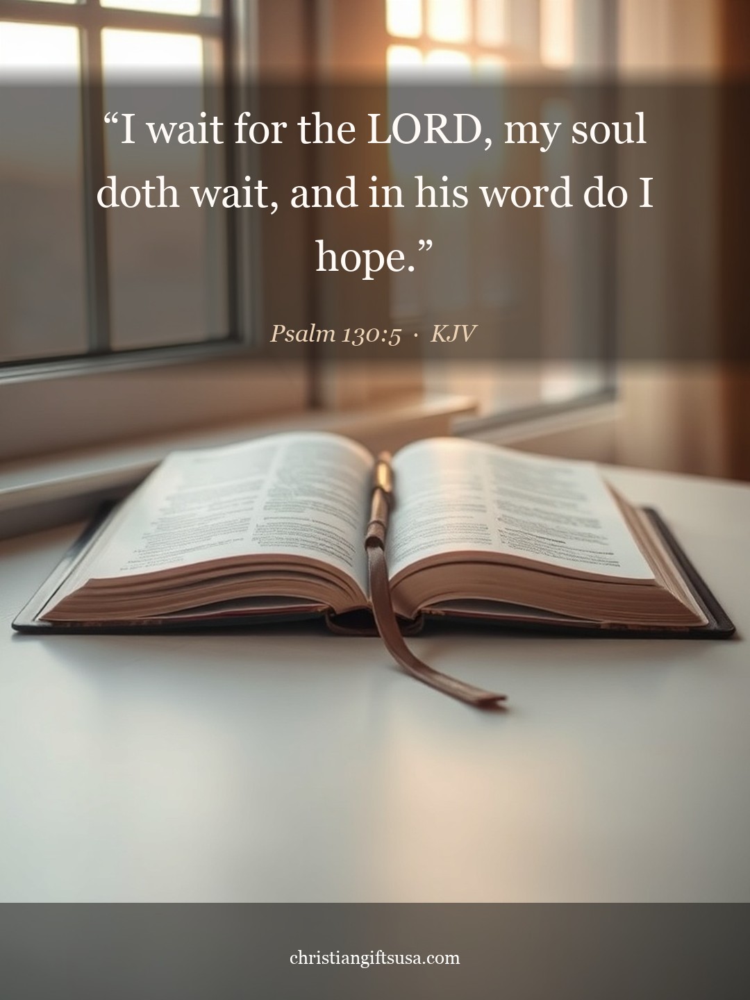 Psalm 130:5 illustrated Bible verse