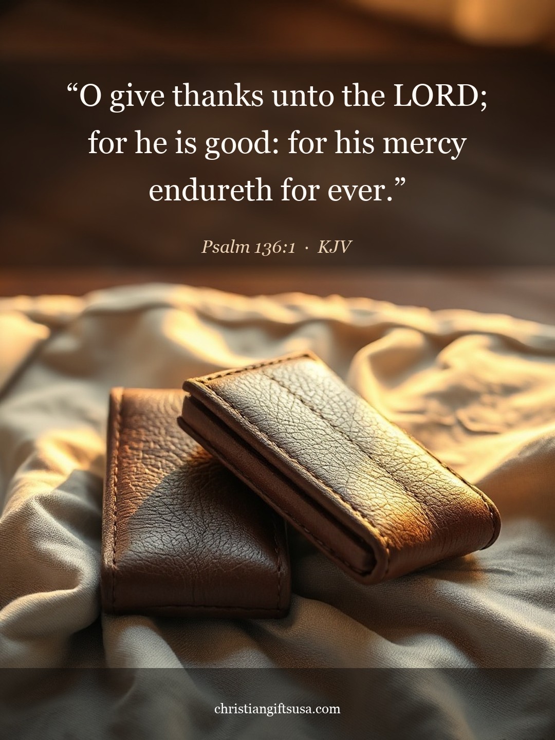 Psalm 136:1 illustrated Bible verse