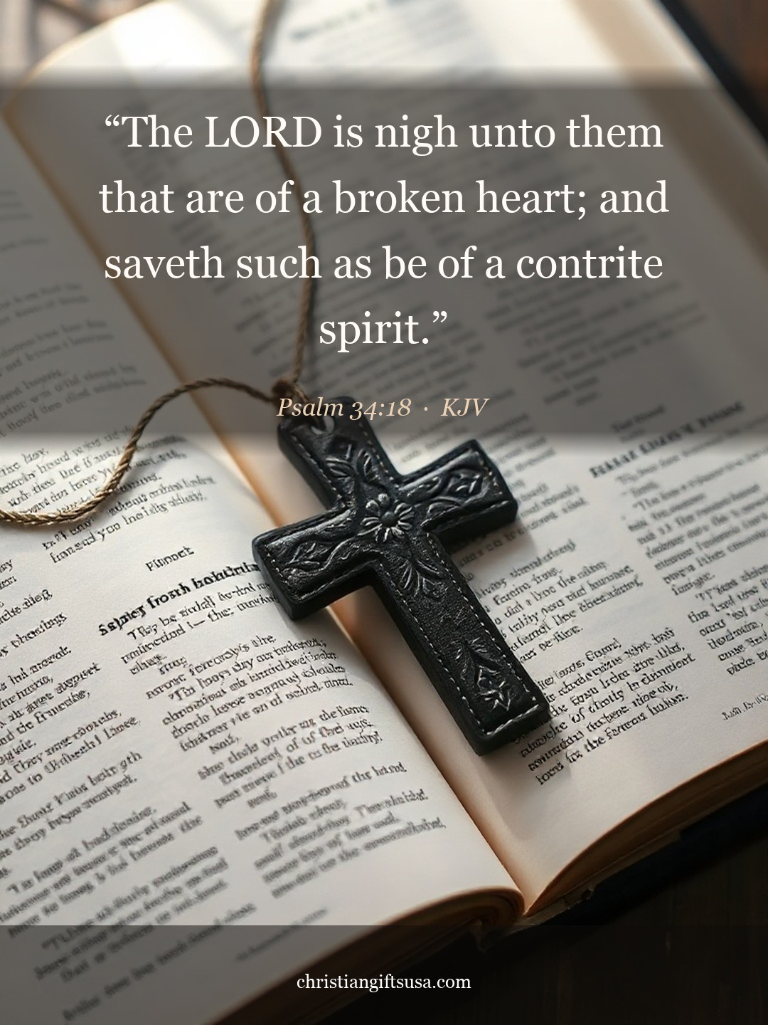 Psalm 34:18 illustrated Bible verse