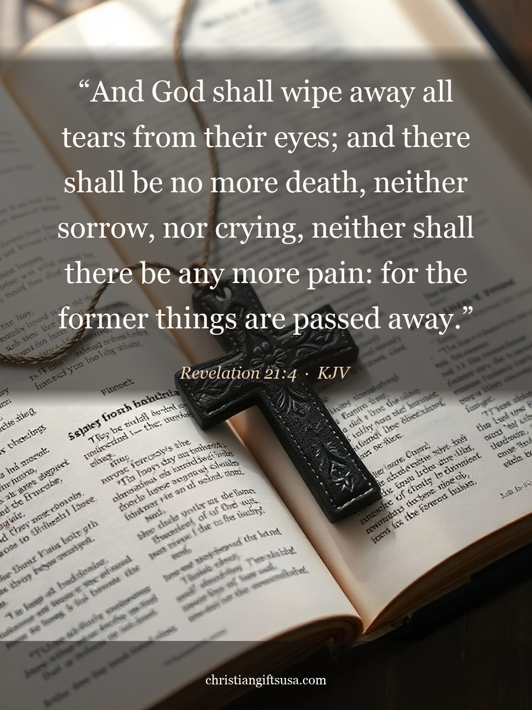 Revelation 21:4 illustrated Bible verse
