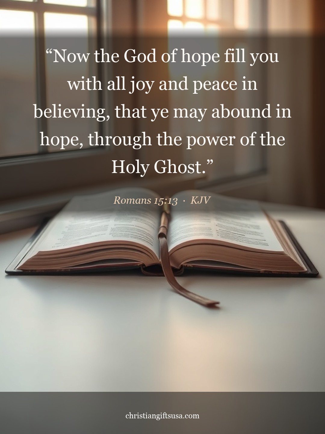 Romans 15:13 illustrated Bible verse