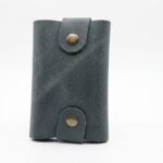 I will Fear No Evil Snap Full Grain Leather Card Holder – Eden Green — detail 1