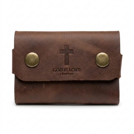 God is Love Snap Full Grain Leather Card Holder – Jordan Brown