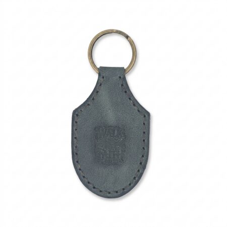 Stitched Full Grain Leather Keychain – Eden Green