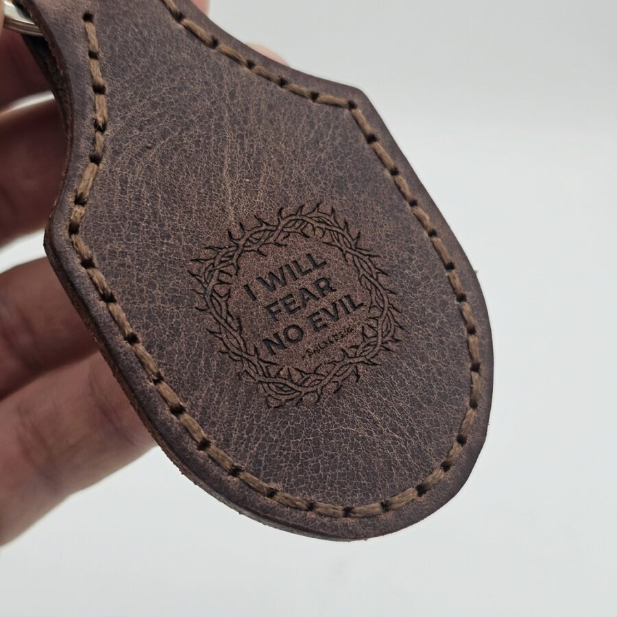 Stitched Full Grain Leather Keychain – Jordan Brown — detail 2