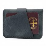 Vertical Full Grain Leather Card Holder – Eden Green — detail 1