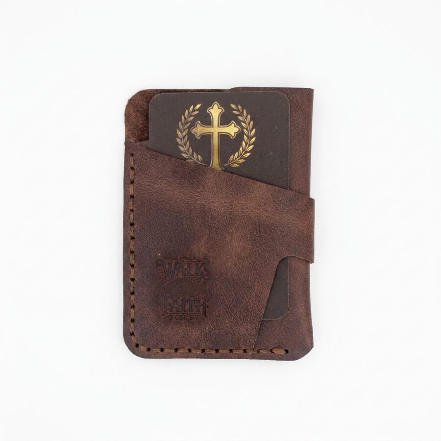 Walk by Faith Vertical Full Grain Leather Card Holder – Jordan Brown
