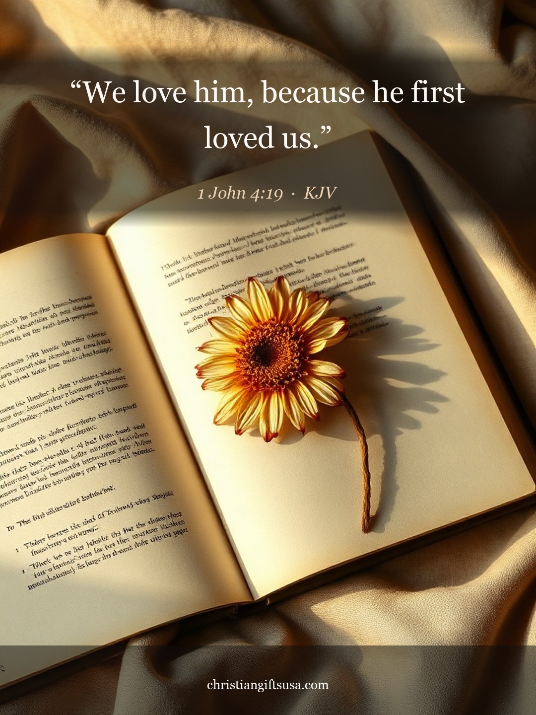 1 John 4:19 illustrated Bible verse